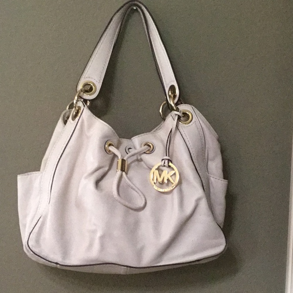 Cream Michael Kors purse